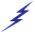 small, blue lightening bolt