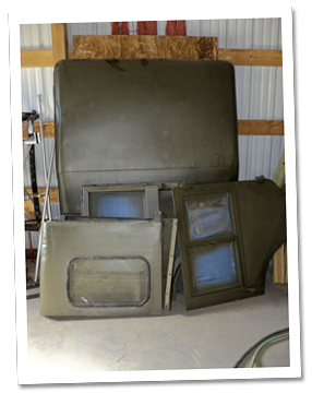 The winter cab painted OD green The winter cab painted OD green