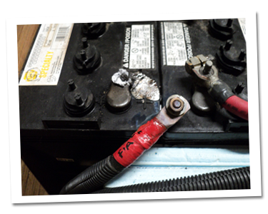 Battery terminal meltdown battery terminal meltdown