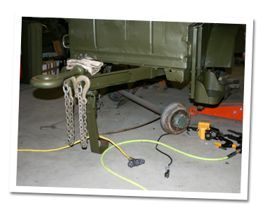 Removing the old axle Removing the old axle